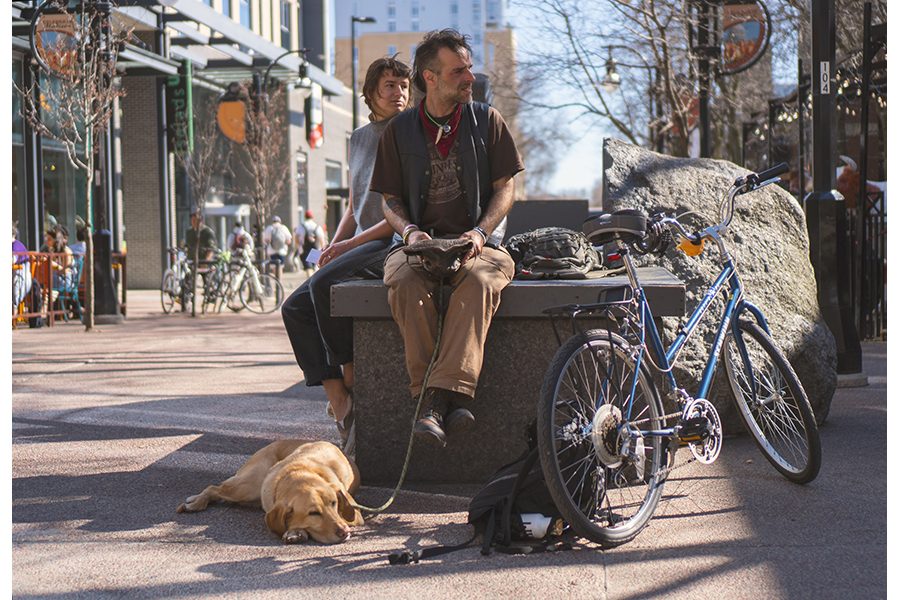 Madison homeless people with dog