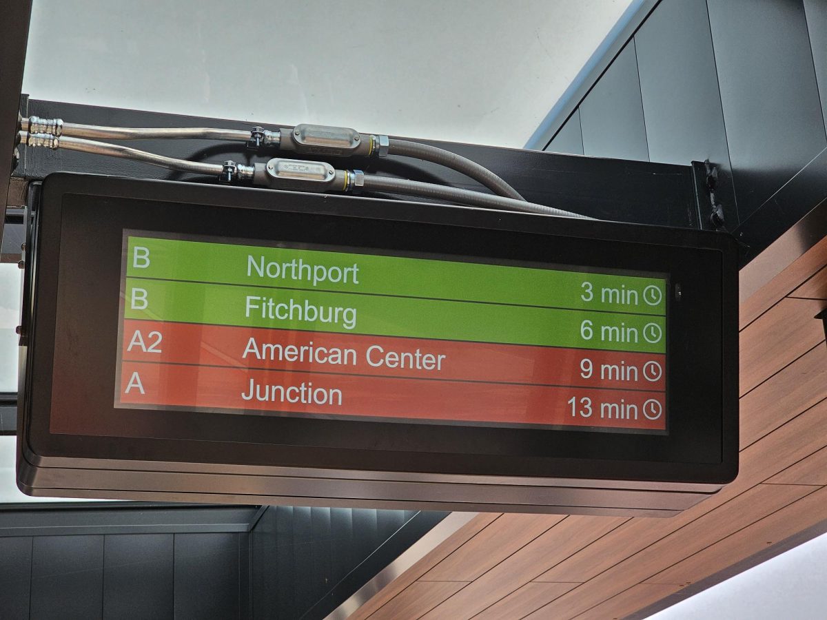 Signs showing bus stops in real time. 