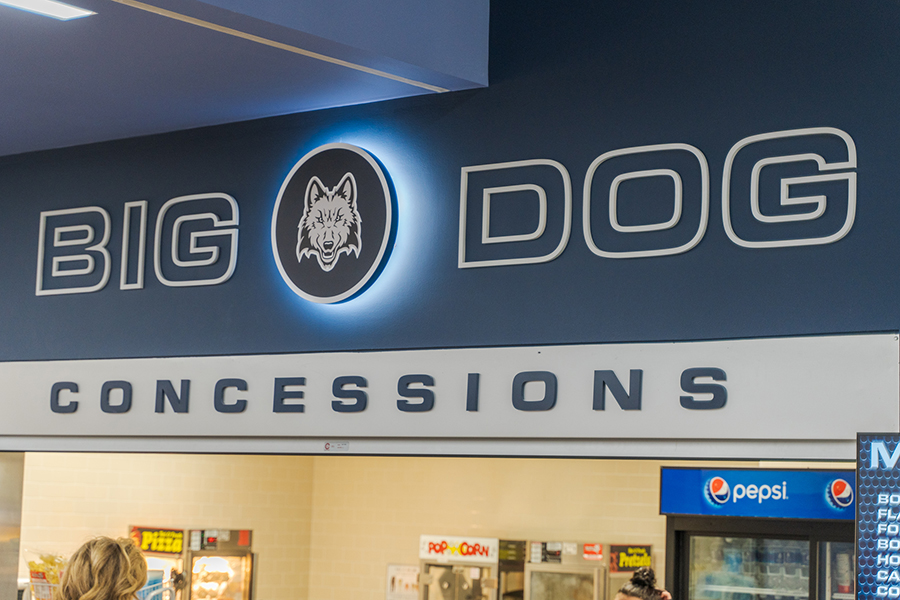 "Big Dog" concessions re-named in honor of Gary "Big Dog" Brenen's years of service to Madison College.