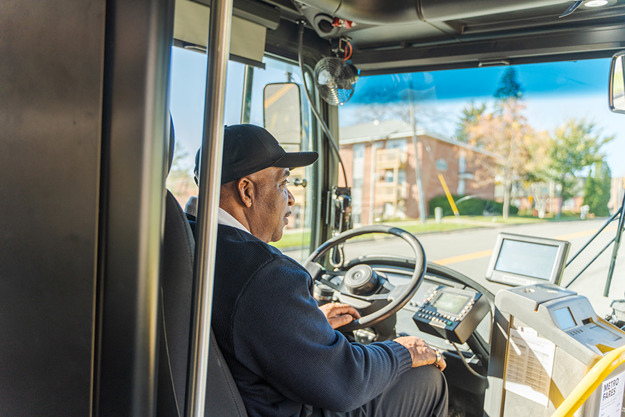 Clinton Boone working his route on Indepencence Avenue in Madison on Nov. 7, 20204.