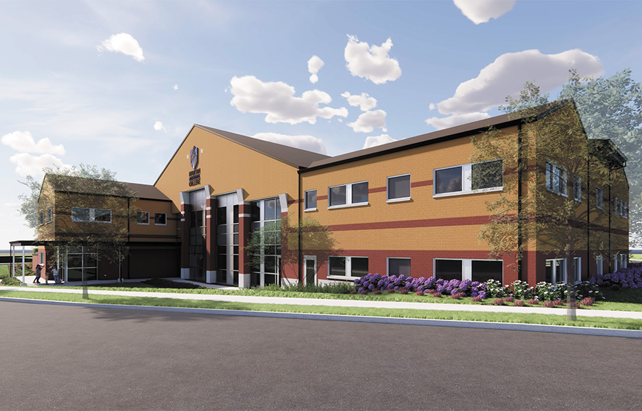 Artist rendering of the new child care center being built at the Goodman South Campus. Provided to The Clarion.