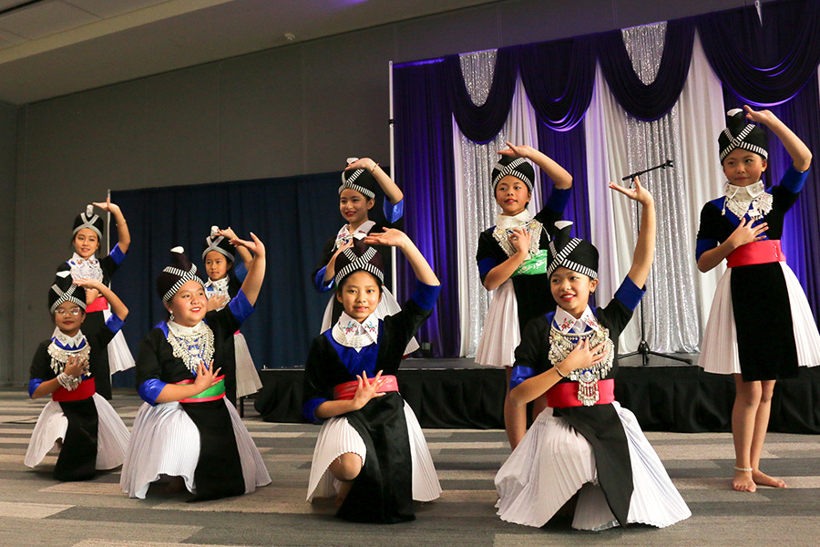 A youth group performs at the annual Hmong New Year Celebration on Dec. 7 at the Truax Campus.