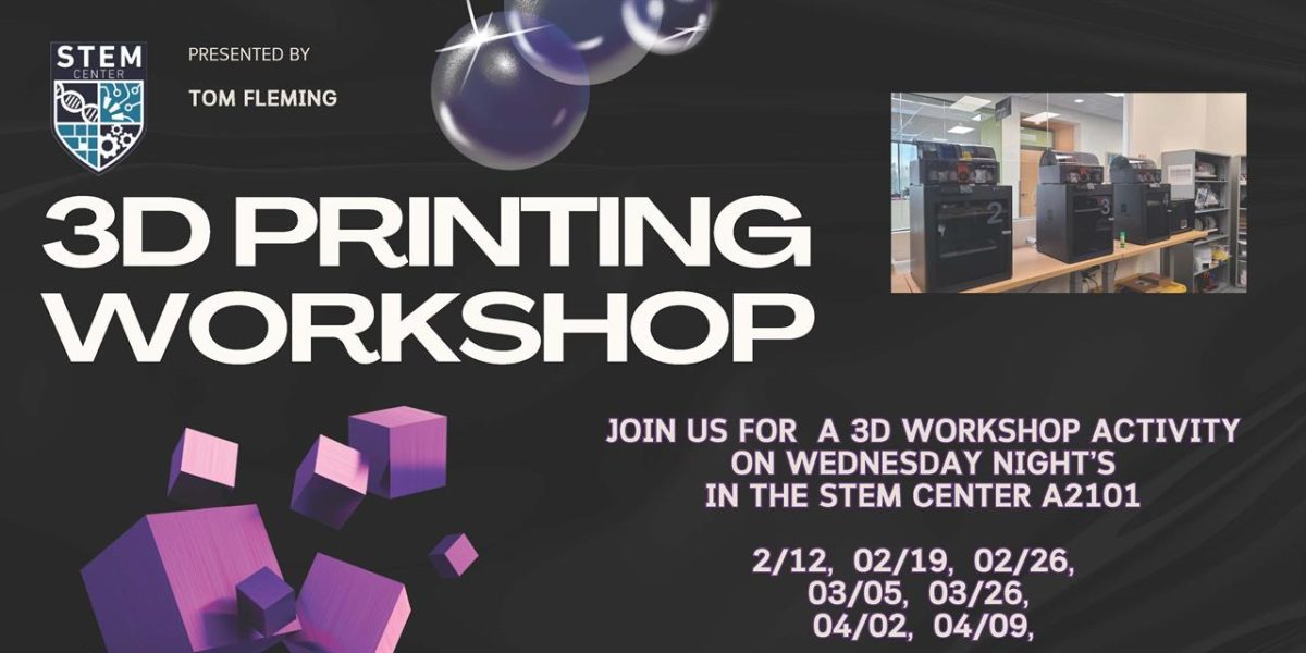 STEM Center offers 3D printing workshops every Wednesday through April 9 