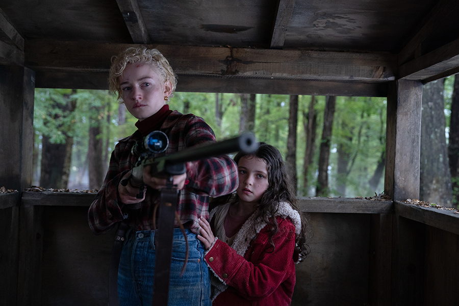 Julia Garner, left, and Matilda Firth in "Wolf Man." (Nicola Dove/Universal Pictures/TNS)