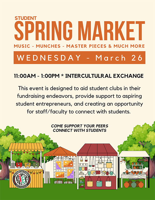 Student Market on March 26